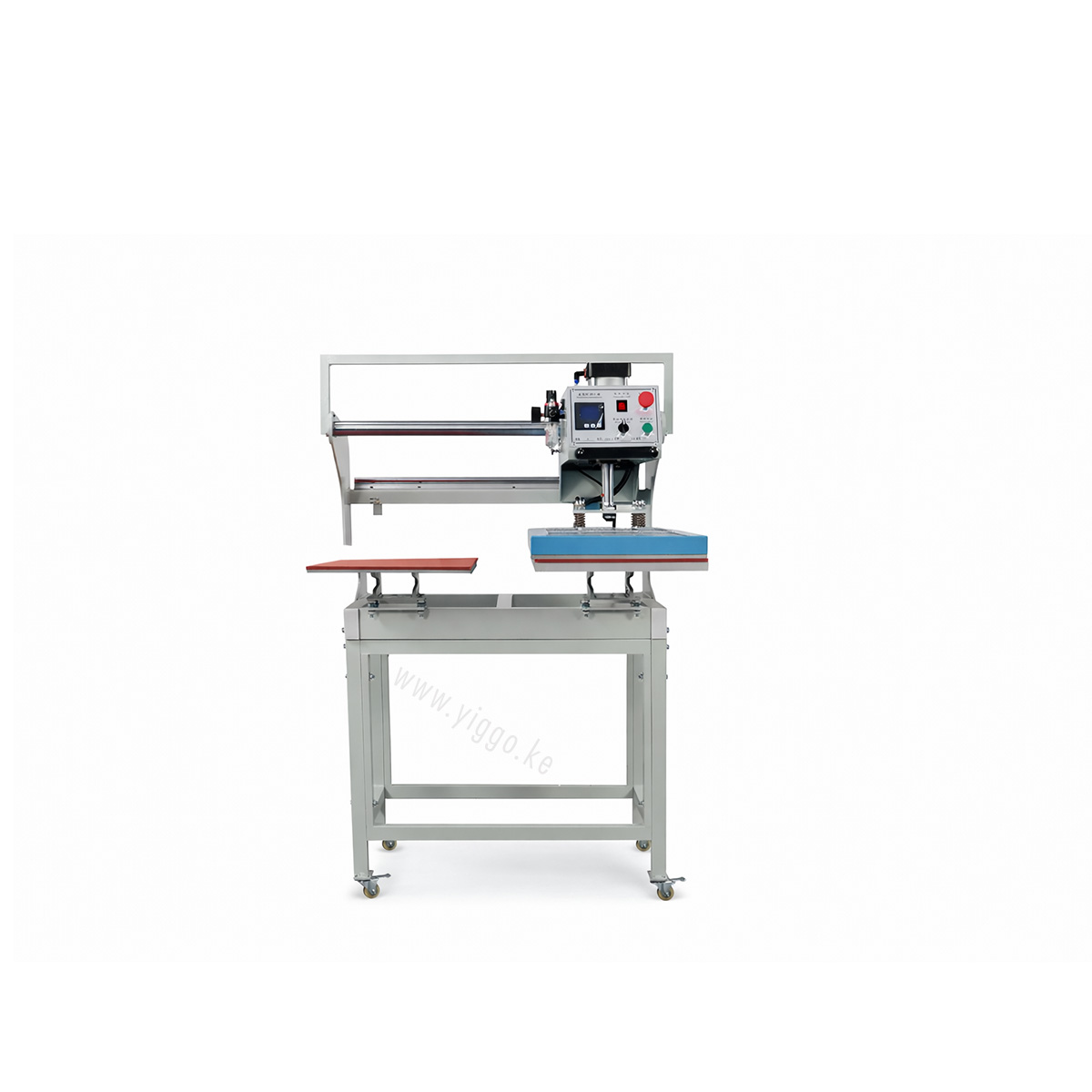 40×60cm a2 size double stations pneumatic heat press machine withb50litres compresser 2