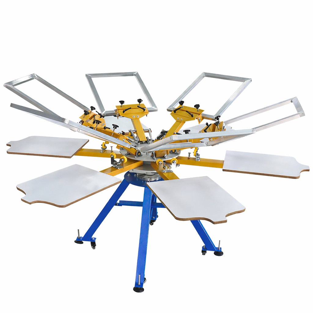 6 Colors 6 Stations Screen Printer. 4