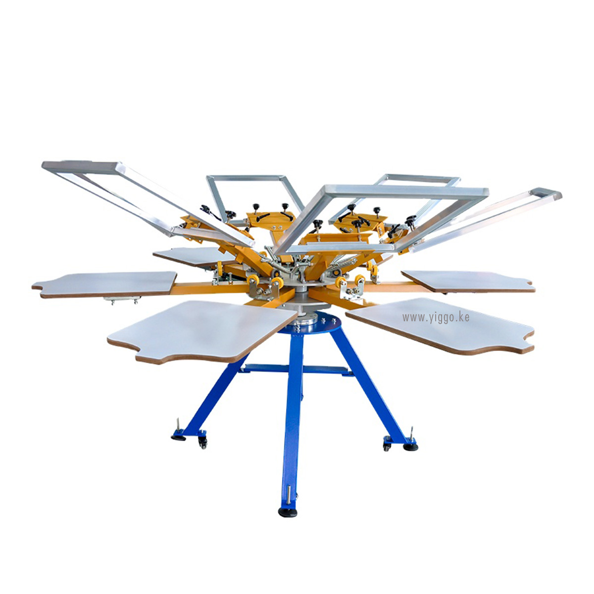 6 colors 6 stations screen printer 2