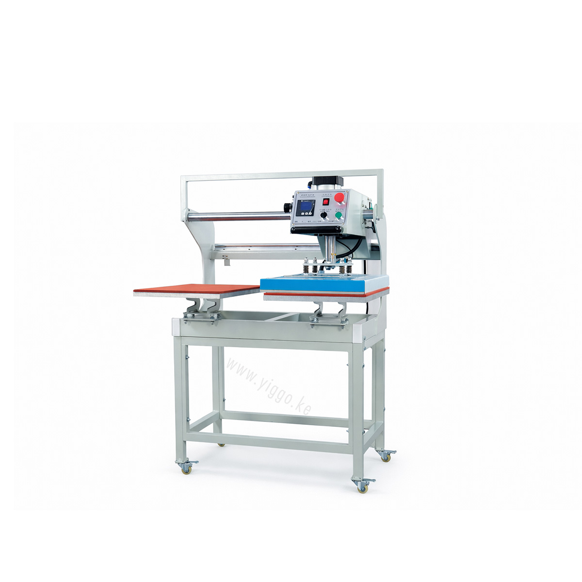 40×60cm a2 size double stations pneumatic heat press machine withb50litres compresser 4